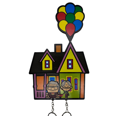 Wooden Magnetic Couple Up Movie Keychain Holder