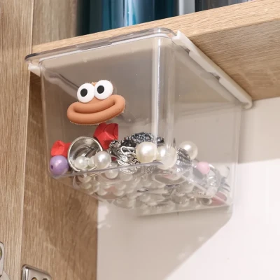 2 Piece Under Cabinet Clear Plastic Drawer Organizer